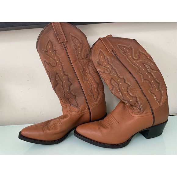 Justin 2650 Brown Boots Cowboy Western Mens or Kids  Size 6C main image 6